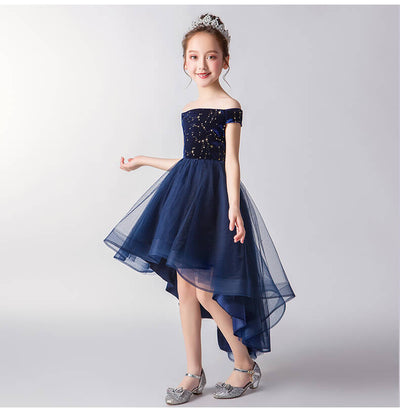 Vestido princesa azul infantil 