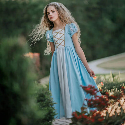 Vestido princesa azul nina​ 