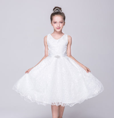 Vestido princesa blanco infantil 