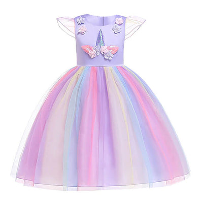 Vestido de princesa arcoiris