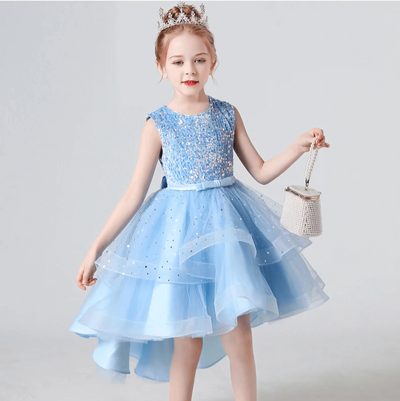 Vestido princesa azul claro 