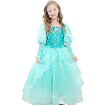 Vestido princesa azul turquesa 