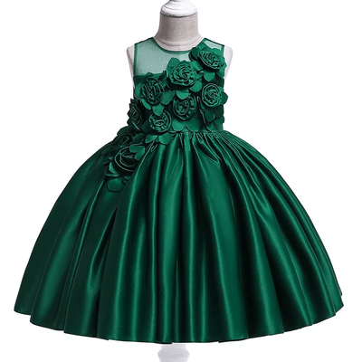 Vestido princesa verde esmeralda 