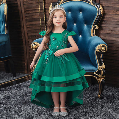 Vestido princesa verde infantil 